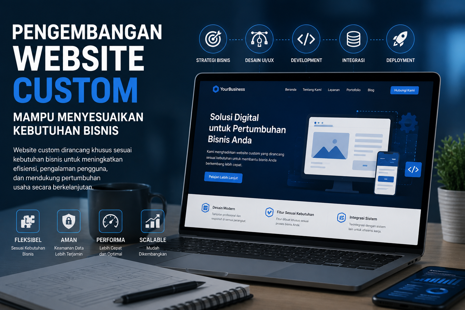 Pengembangan Website Custom Mampu Menyesuaikan Kebutuhan Bisnis