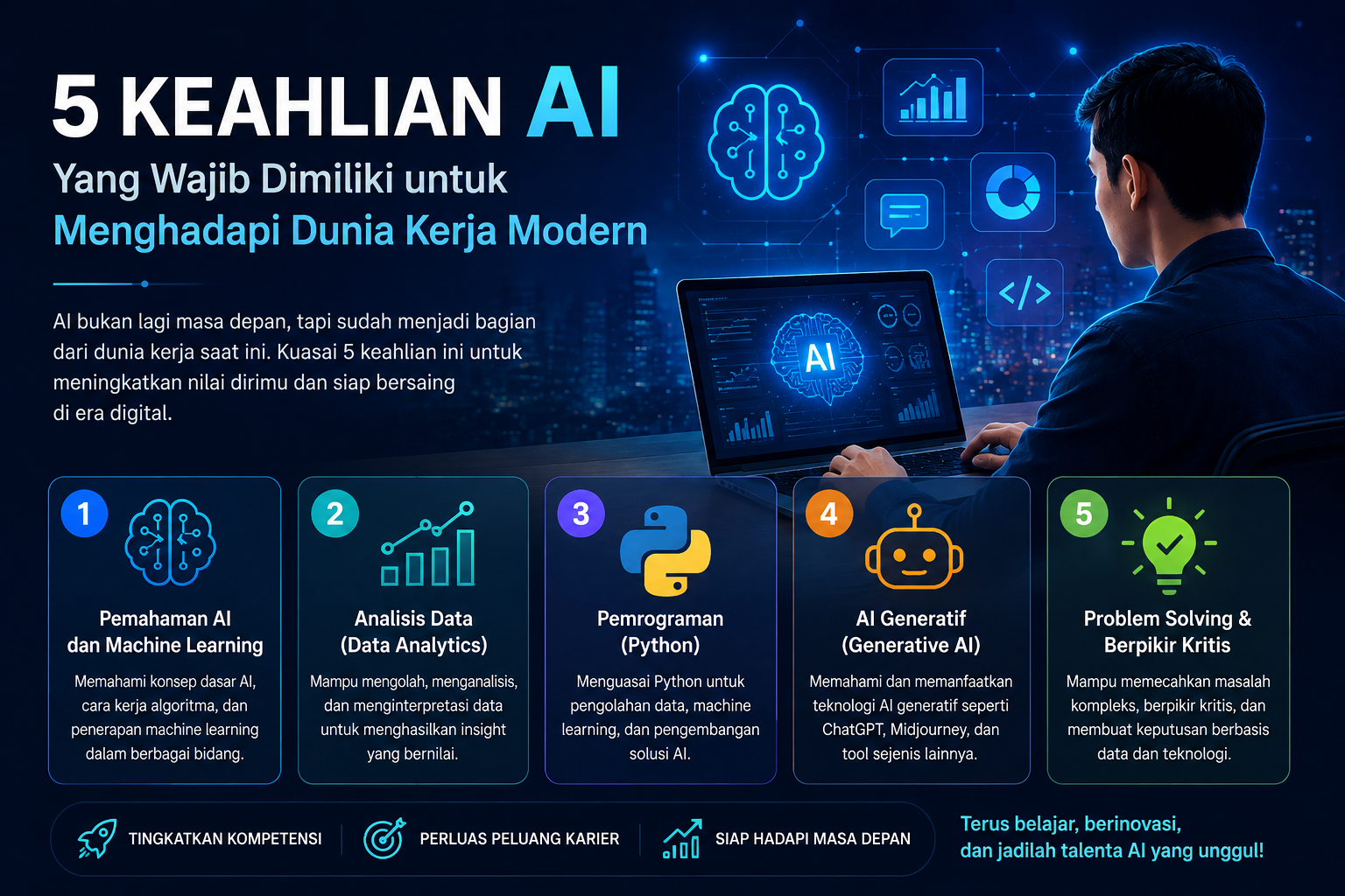 5 Keahlian AI yang Wajib Dimiliki untuk Menghadapi Dunia Kerja Modern