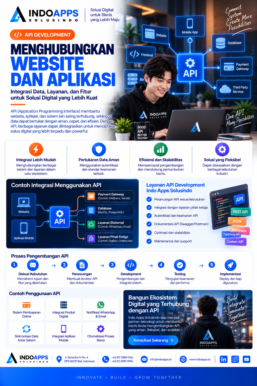 API Development: Menghubungkan Website dan Aplikasi untuk Ekosistem Digital yang Terintegrasi