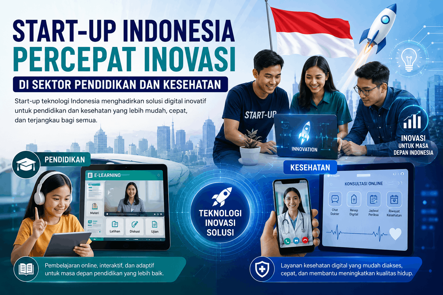 Start-Up Indonesia Percepat Inovasi di Sektor Pendidikan dan Kesehatan