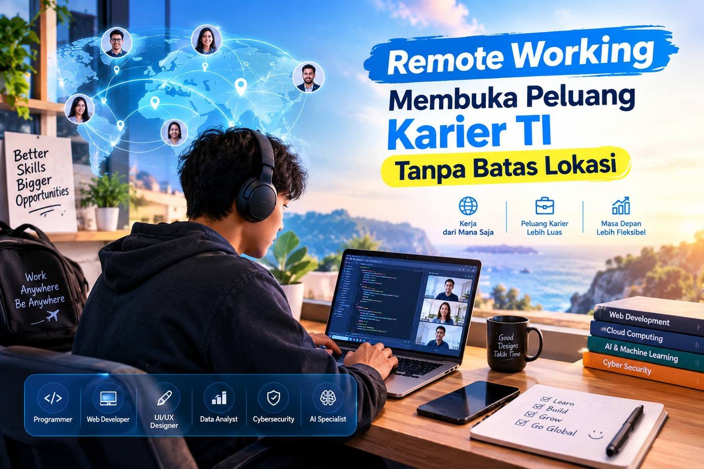 Remote Working Membuka Peluang Karier TI Tanpa Batas Lokasi