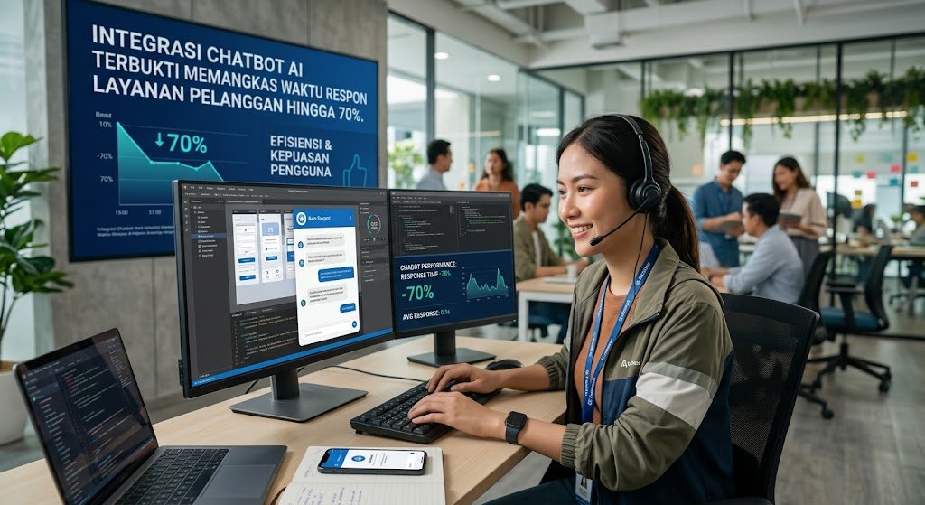 Integrasi Chatbot AI Terbukti Memangkas Waktu Respon Layanan Pelanggan Hingga 70%.