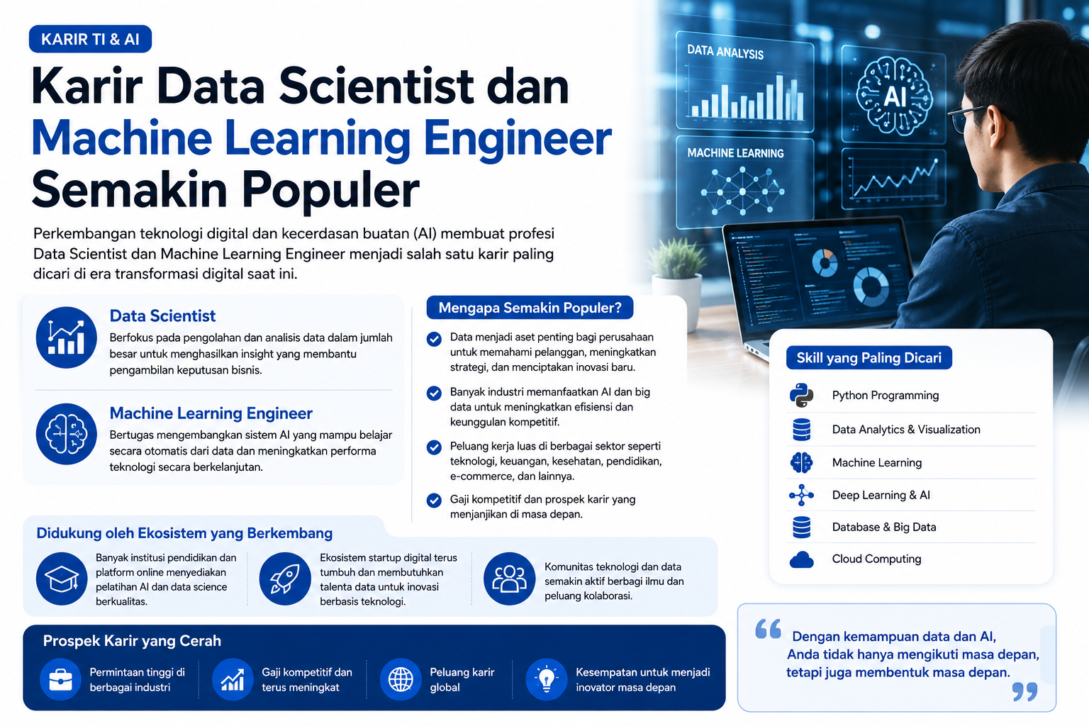 Karir Data Scientist dan Machine Learning Engineer Semakin Populer